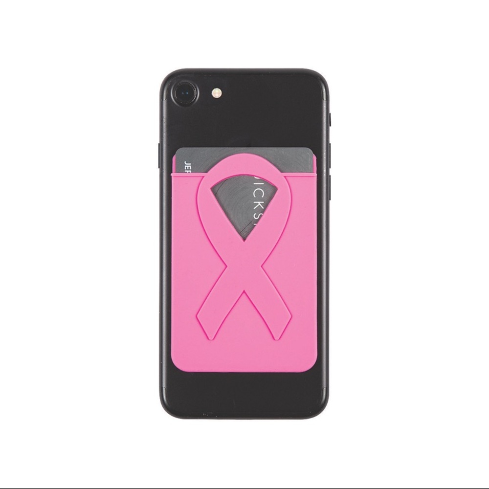 Pink Ribbon Adhesive phone wallet